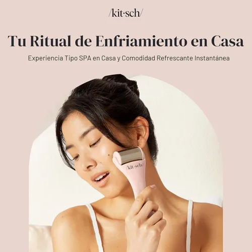 Miniatura 9 de Kitsch Rodillo de hielo de acero inoxidable para cara, esencial para el cuidado de la piel, regalo de vacaciones, rodillo de hielo calmante para Rosa