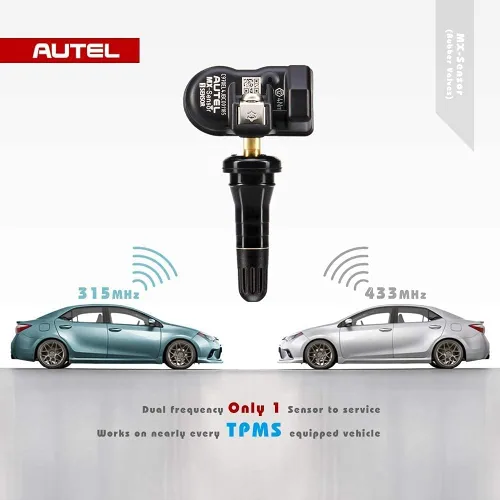 Miniatura 2 de Autel MX-Sensor - Sensor TPMS programable (315 MHz + 433 MHz) - vástago de goma, a presión, 99% cobertura del vehículo, 100% clonable, programado