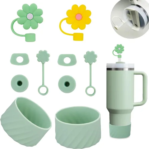 Miniatura 12 de Stanley Cup Accessories9 unidades, 4 tapas de pajilla, 2 tapones cuadrados para derrames, 2 tapones redondos de fugas, 1 bota de silicona