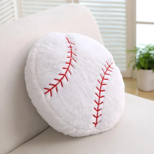 Almohada de baloncesto de felpa de 18 pulgadas, cojín de juguete de peluche de fútbol, cojín deportivo suave y duradero para niños y adultos, un