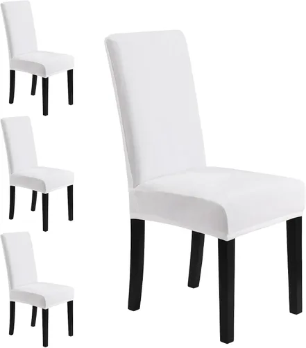 Miniatura 26 de MOSAYT Juego de 2 fundas elásticas de terciopelo para sillas de comedor, fundas suaves con tela extraíble gruesa para sillas Parsons, protectores