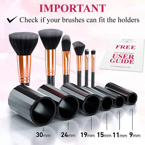 Miniatura 4 de Kleem - Máquina limpiadora de brochas de maquillaje eléctrica Lavadora automática de brochas de maquillaje y secadora giratoria con champú