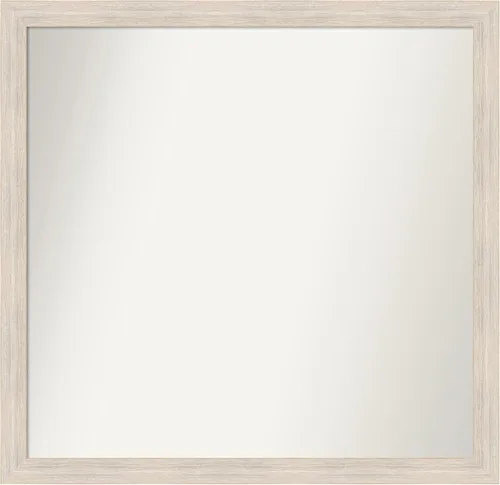 Miniatura 144 de Amanti Art Espejo de baño blanco para sobre el fregadero, 30 x 35 pulgadas, espejo de tocador rectangular estrecho de Eva de oro blanco, marco