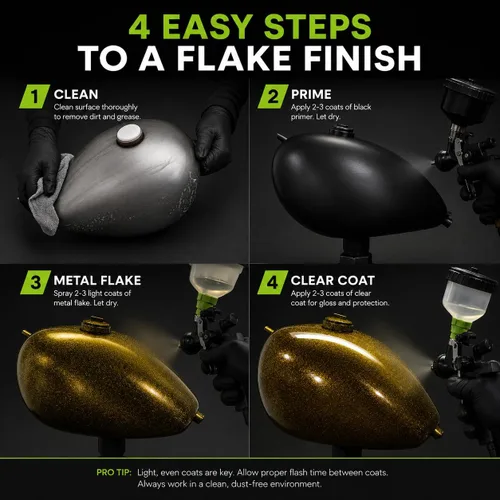 Miniatura 2 de LiME LiNE Escama de metal automotriz pulverizable para pintura personalizada Paquete de 1