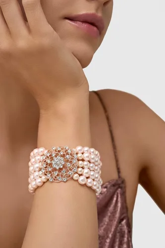 Miniatura 2 de BABEYOND Pulsera de perlas de imitación de la década de 1920, pulsera elástica de perlas de gran Gatsby, accesorios de los años 20, joyería de 5