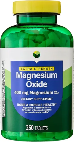 Miniatura 2 de KP+ Spring Valley Óxido de magnesio 400 mg 250 tabletas Apoya la salud ósea, nerviosa y muscular Suplemento de magnesio extra fuerte Paquete