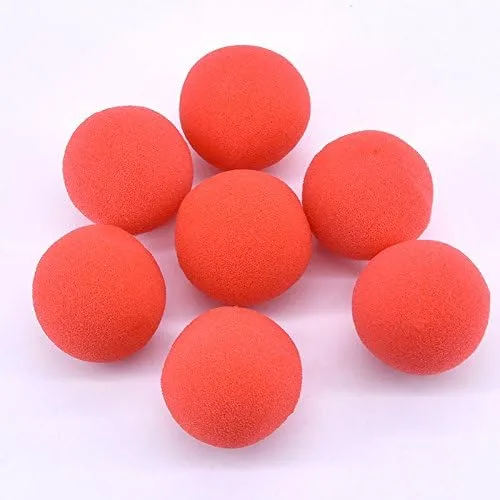 SUMAG 10 piezas Super Sponge Ball Trucos de magia de 4 pulgadas para aparecer/desaparecer truco mágico de ilusión de escenario (rojo)