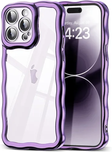 Miniatura 84 de SKYLMW Compatible con iPhone 6s Plus/6 Plus Case de 5.5", Linda Kawaii Marco Ondulado Rizado Forma de Marco Funda de Silicona Suave Resistente a