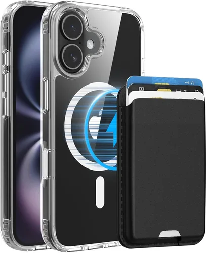 Miniatura 85 de Funda magnética para iPhone 12 Pro Max, cartera magnética desmontable con soporte para tarjetas, [compatible con MagSafe] grado militar, a prueba