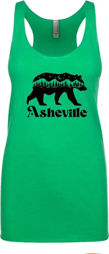 Miniatura 6 de North Carolina Themed Women's Graphic Racerback Tank Top by Moonlight Makers, Gift for Her, Shirts with Sayings, Yoga Tee