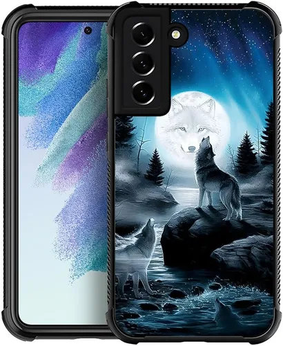 Miniatura 252 de CARLOCA Funda compatible con Samsung Galaxy S22 Ultra, diseño gráfico de Star Howling Wolfs Samsung Galaxy S22 Ultra, diseño gráfico, a prueba