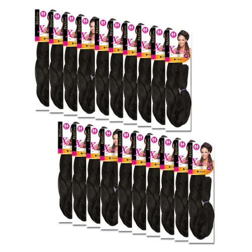 Miniatura 13 de Realistic Trenza original X-Pression 84 pulgadas 100% Kanekalon (paquete de 3, 1) M-61XPRES84