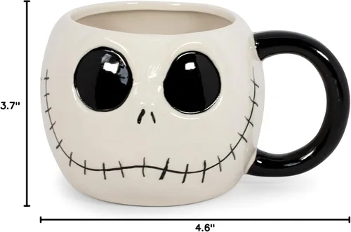 Miniatura 8 de Nightmare Before Christmas The Jack Skellington - Taza de café de 20 onzas Taza de cerámica de gran tamaño, taza de café Taza de café esculpida