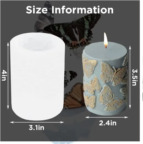 Miniatura 2 de Moldes de vela de pilar, moldes de vela de silicona 3D, molde en forma de escultura en relieve, molde de fondant de diseño novedoso para hacer velas