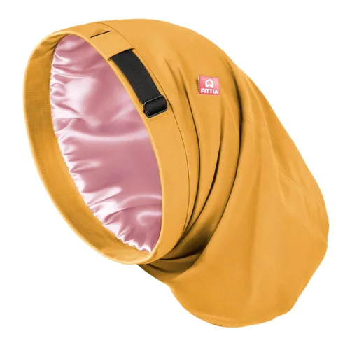 Miniatura 27 de Fittia Cofia de satén para dormir, sedosa sin encrespamiento para el cuidado de rizos, correa ajustable para no deslizarse, gorra para trenzas