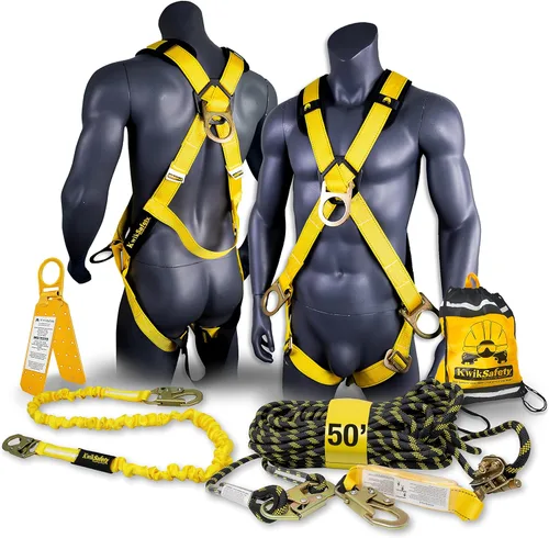 Miniatura 11 de KwikSafety - Charlotte, NC - MONSOON Safety Harness [4 HEAVY DUTY D-RINGS] ANSI OSHA Safety Harness Fall Protection Kit