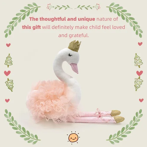 Miniatura 5 de Juguetes de Peluche Animales de Peluche Cisne de Ballet para Niñas de 12 Pulgadas de Altura, Animales de Peluche para Niños