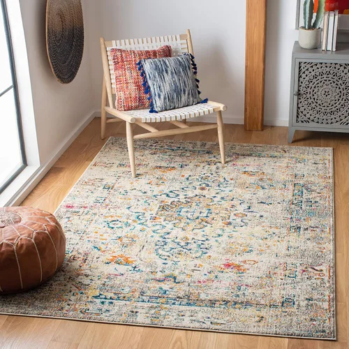 Miniatura 17 de SAFAVIEH Madison Collection - Alfombra decorativa de 2 pies 2 pulgadas x 4 pies, color verde y turquesa, diseño envejecido, no desprende pelusa