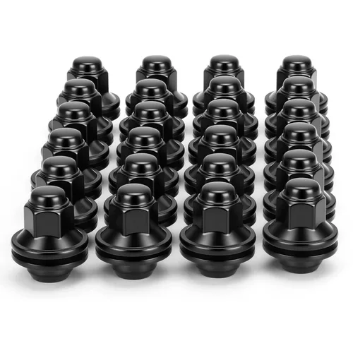 Miniatura 19 de Dynofit Tuercas de llanta OEM de 14 x 2 para F150 2000-2014, tuercas sintonizadoras de acero de fábrica de una sola pieza compatibles con Ford