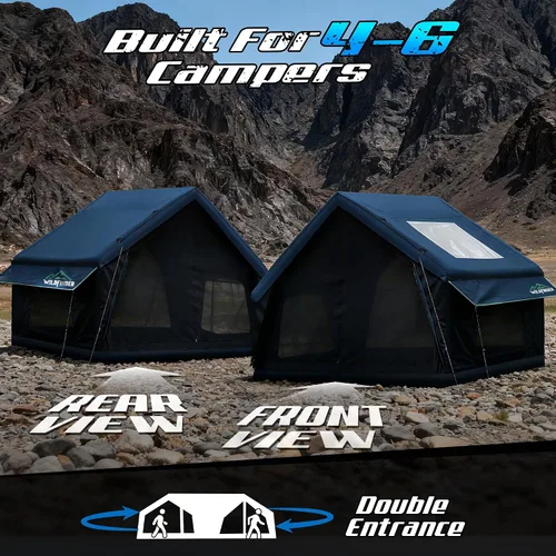 Miniatura 5 de Inflatable Tent with Skylight, Quick Setup Blow Up Tents with Pump, Hot Tent with Stove Jack, Waterproof Oxford Inflatable House for Camping, Air