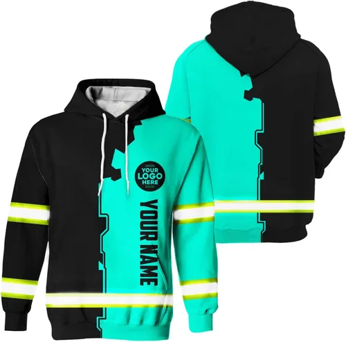 Miniatura 17 de Empresa, Equipo Uniforme Camisa de Alta Visibilidad para Hombres Camisa de Seguridad Logotipo Personalizado Nombre con Cintas Reflectantes AMZ02