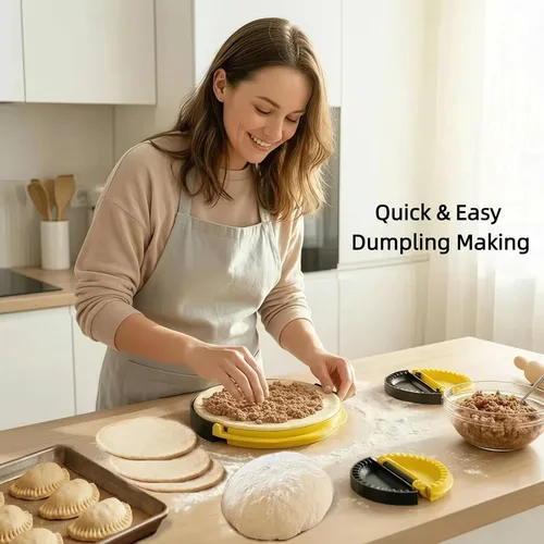 Miniatura 2 de Juego de prensa 4 en 1 para hacer empanadas (4/6/8/10 pulgadas), molde de empanada anitable sin BPA, apto para lavavajillas, sellador de tortillas