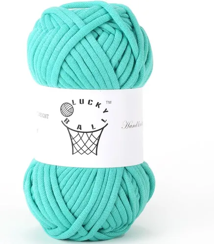 Miniatura 10 de Hilo de 100g para Ganchillo y Tejer, 66 yardas/60m de Hilo de Algodón para Principiantes, Hilo de Mezcla de Acrílico Algodón-Nylon para Kit de Blanco