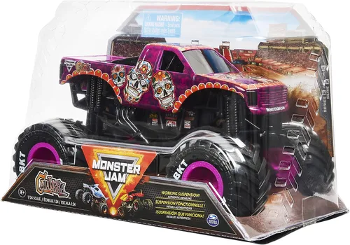 Miniatura 4 de Monster Jam - Camión monstruo oficial de Calavera, vehículo de colección fundido a presión, escala 1:24, juguetes para niños de 3 años en adelante