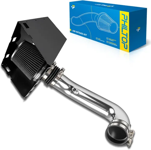 Miniatura 34 de PHILTOP Kit de entrada de aire frío de 3.7" Sistema compatible con Ford F250/F350/F450/F550 Super Duty 2003 2004 2005 2006 2007 V8 6.0L, Excursion