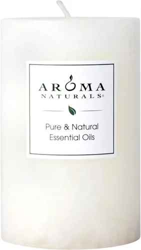 Miniatura 20 de Aroma Naturals Vela de Pilar Perfumada con Aceite Esencial de Naranja, Clavo y Canela, Peace Pearl, 2.5 pulgadas x 4 pulgadas