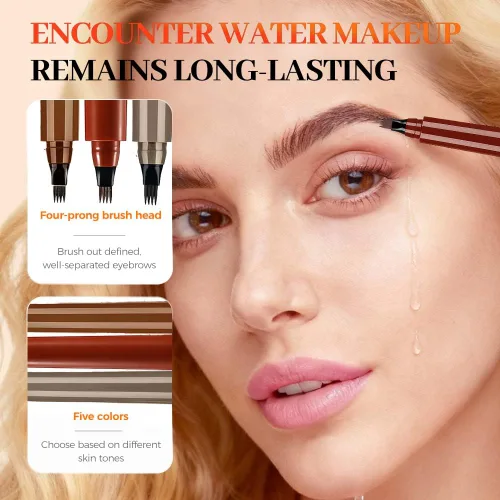 Miniatura 3 de Microblading Lápices de cejas para mujeres, 2026 Lápiz de cejas impermeable mejorado 3D de microblading, lápiz de cejas de punta fina para Negro