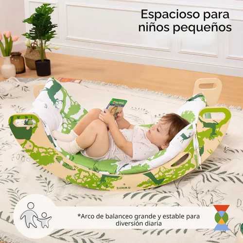 Miniatura 9 de WINGYZ Pikler - Juego de triángulos Montessori plegable 8 en 1 con tobogán reversible de animales, juego de escalada protegido por patente, seguro