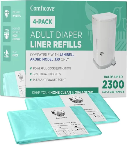 Miniatura 9 de COMFICOVE - Paquete de 4 recambios de forro de pañales para adultos, compatibles con el modelo Janibell Akord 280 Slim, sistema de pañales