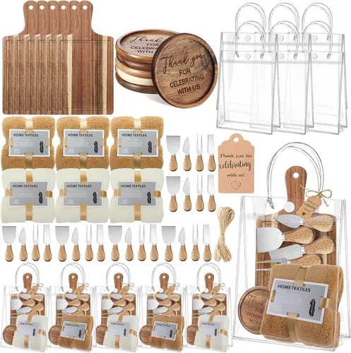 Miniatura 9 de 55 piezas de premios de baby shower para ganadores, 6 juegos de baby shower, regalos de invitados para tabla de quesos para adultos, cuchillos