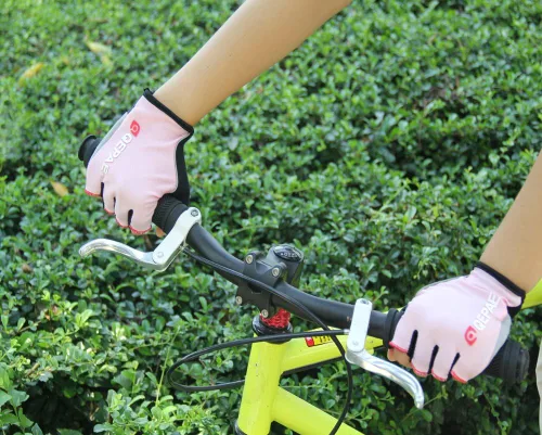 Miniatura 8 de QEPAE Guantes de ciclismo con almohadilla de gel luminosa sin dedos, guantes Crossfit para montar en la noche segura, ciclismo, senderismo, spinning