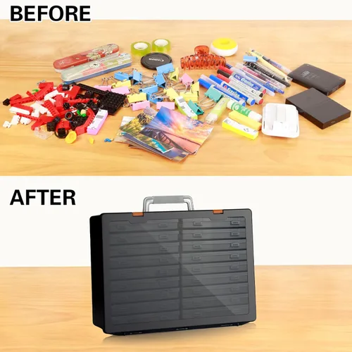Miniatura 3 de Caja de almacenamiento de fotos de 4 x 6 pulgadas, 18 cajas grandes adicionales para fotos, organizador de fotos grande, caja de fotos libre de Negro