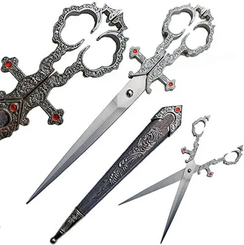 Ace Martial Arts Supply Tijeras Medievales Renacentistas Bodice Dagger Dirk Knife (Plata)