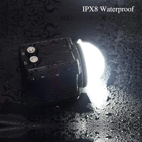 Miniatura 3 de Luz de video de buceo impermeable de 195 pies/196.9 ft, blanco, rojo, azul, mini cubo, luces LED para cámara con cabeza de bola, adaptador de zapata