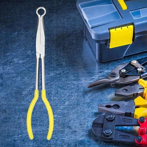 Miniatura 5 de Alicates circulares de 11 pulgadas Manguera/cable y nariz plana. Diseñado para mecánicos, técnicos y contratistas que trabajan con piezas delicadas