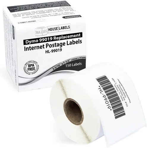 Houselabels Etiquetas postales de Internet de 2-5/16 x 7-1/2 pulgadas, compatibles con Dymo HL-99019, 1 pieza, 1 rollo, 150 etiquetas por rollo,