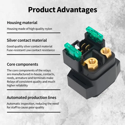 Miniatura 6 de Relé solenoide de arranque ATV compatible con Yamaha YFM350A YFM 350 400 450 660 Grizzly Big Bear Kodiak Wolverine Rhino Raptor Bruin 2000-2009