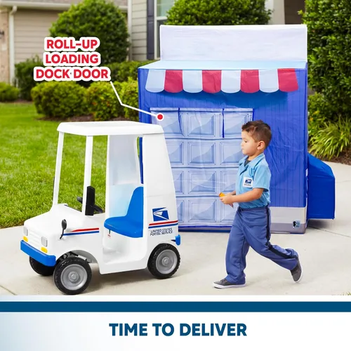 Miniatura 6 de Kid Trax USPS - Tienda de campaña desplegable Cape Cod Pretend de oficina de correos, juguetes para niños, carpas interiores para niños, juguetes