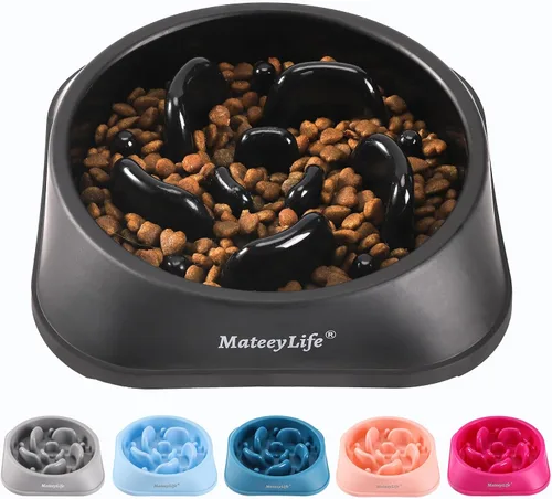 Miniatura 14 de MateeyLife Cuencos de alimentación lenta para perros, 2 unidades, cuencos rompecabezas antiasfixia para comida de perros, alimentación interactiva
