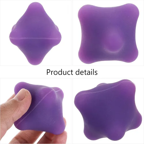 Miniatura 8 de HEALLILY Pelota de masaje de mano de 2.36 pulgadas, bolas hexagonales de agarre de acupuntura para terapia de manos, masajeador de palma