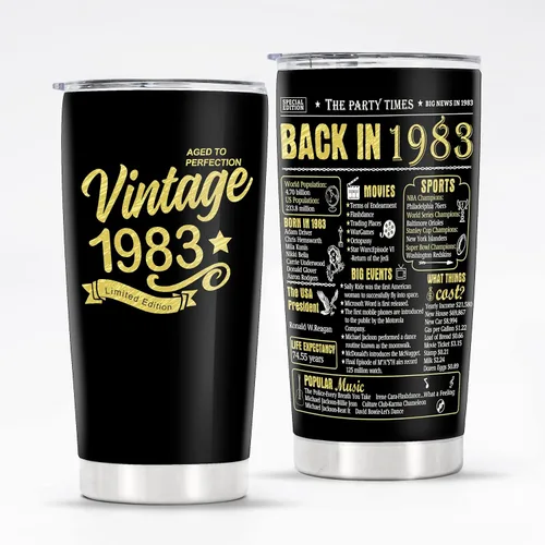 Miniatura 12 de Vasos de feliz cumpleaños 95 para hombres y mujeres, regalos de acero inoxidable en el año 1931, regalo de cumpleaños de 95 años para esposa