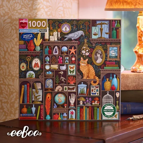 Miniatura 12 de eeBoo: Piece and Love Alchemist Cabinet - Rompecabezas cuadrado de 1000 piezas, rompecabezas para adultos y familias, incluye piezas brillantes