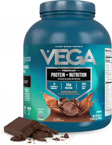 Miniatura 13 de Vega Original Essential Protein - 25g de proteína vegetal, vainilla cremosa, 20 porciones, mezcla para bebida vegana sin OMG, lista para batidos