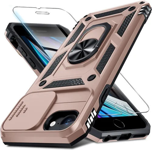 Miniatura 132 de Janmitta - Funda para iPhone 14 Pro con cubierta deslizante para lente de cámara incorporada + protector de pantalla, funda de cuerpo completo
