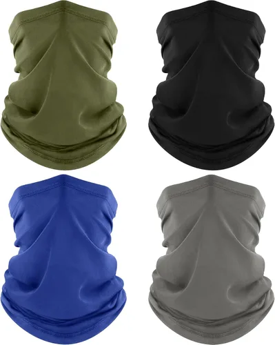 Miniatura 22 de ROXUN Paquete de 4 Polainas para Cuello, Bufanda con Protección UV, Máscara Facial Transpirable y Refrescante, Bandana para Senderismo