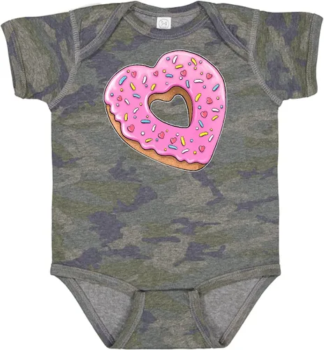 Miniatura 5 de inktastic Body de bebé con forma de corazón con glaseado rosa y chispas